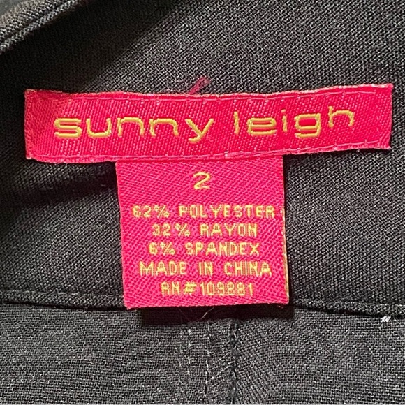 Sunny Leigh Black Flounce Skirt Size 2 Faux Leather Belt Whimsigoth Y2K Retro - Picture 4 of 5